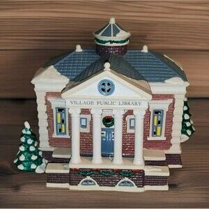 Dept 56 Village Public Library Original Snow Village Lighted 54437 Retired Boxed